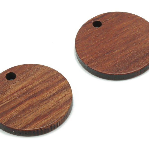 Natural Wooden Round Earring Charms - Circle Pendant - DIY Jewelry Making Supplies - 19.48x19.48x2.48mm - BB1142