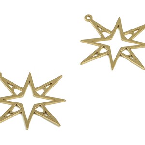 Brass Planet Earring Charms - Raw Brass Planet Pendant - Jewelry Making Supplies - 30.51x29.13x0.76mm - PP4208