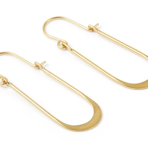 Alambre de latón para pendientes - Latón en bruto para pendientes - Componentes para pendientes - Suministros de joyería - 40x14,28x1,17 mm - PP1495 imagen 2