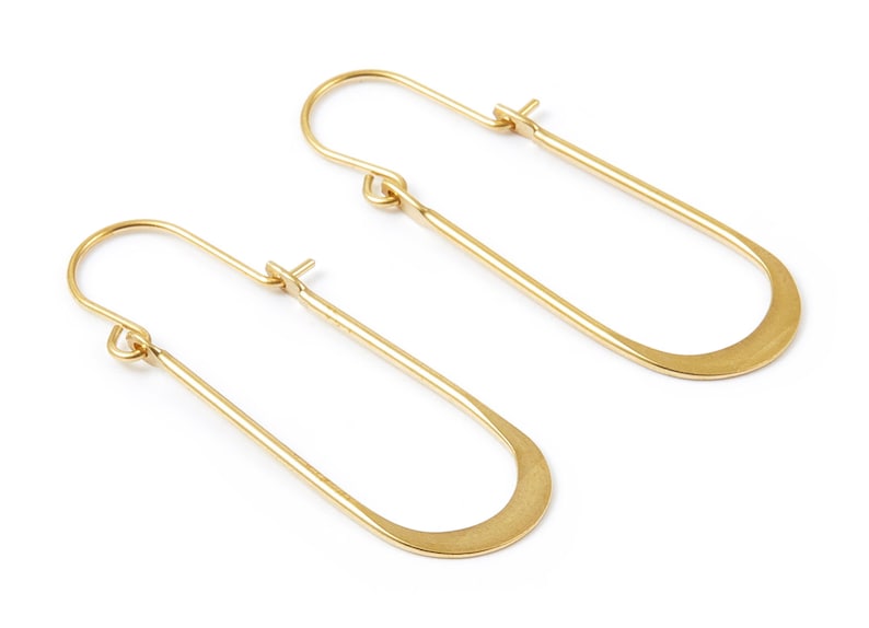 Alambre de latón para pendientes - Latón en bruto para pendientes - Componentes para pendientes - Suministros de joyería - 40x14,28x1,17 mm - PP1495 imagen 2