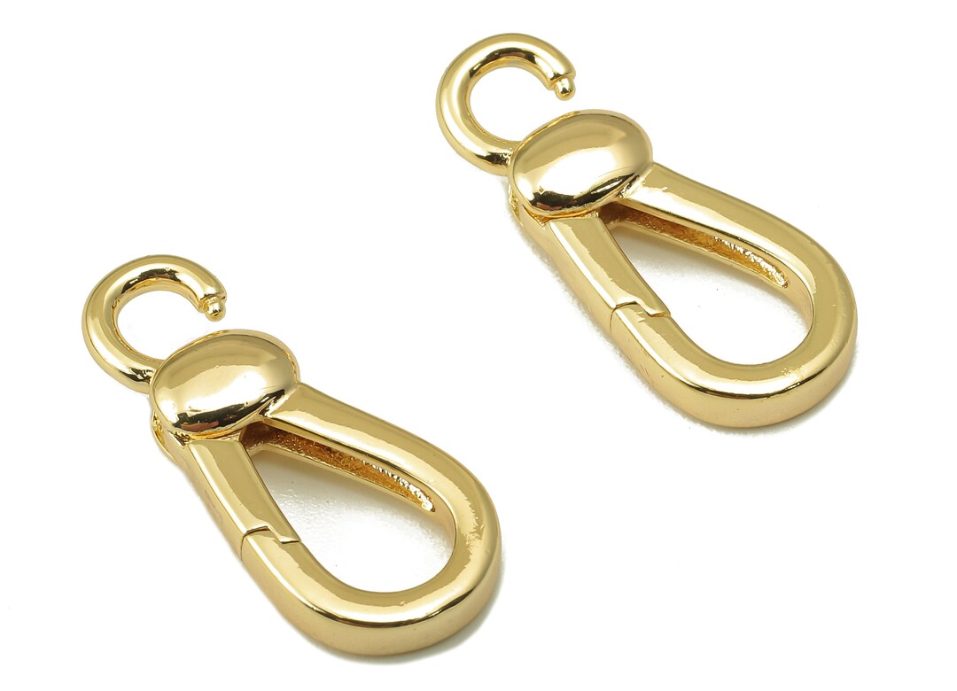 Brass Lobster Clasp Brass Drop Clasps Lobster Clasps With Loop 18K Real