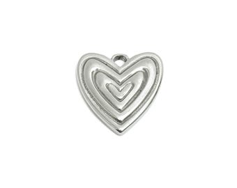 Pendant Heart In 304 Stainless Steel - Foto 6