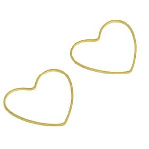 28*32 Brass Heart Charms - Raw Brass Heart Earring Charm - Brass Heart Connector - Brass Heart Wire Earring Cham - 32x28x1mm - PP10362-28*32