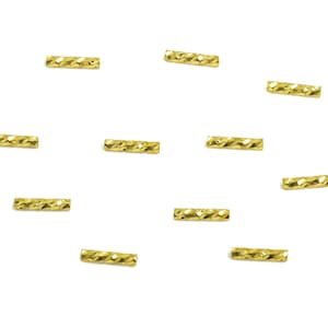 1.5*7 Multifaceted Tube - Raw Brass Cylinder Tube Beads - for Bracelet Connector - Gold Mini Necklace Connector - Jewelry Making - PP10754