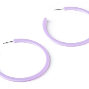 Offene Hoop Ohrstecker - 2,5 Zoll Hoop Ohrring - Acetat Runde Ohrringe - Offener Kreis - Farbcode: A262 - 64x64x2mm - AC1565-A262