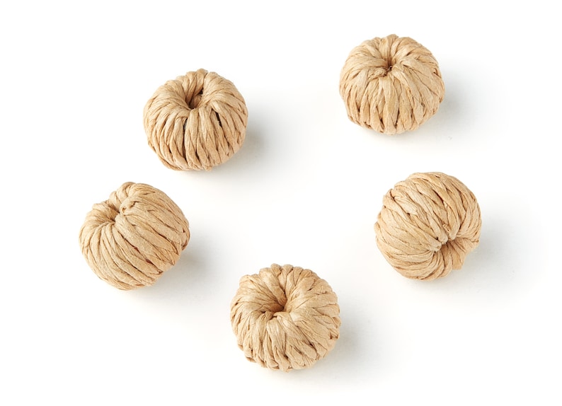 Handwoven Rattan Earrings Ball Shaped Rattan Pendant Etsy