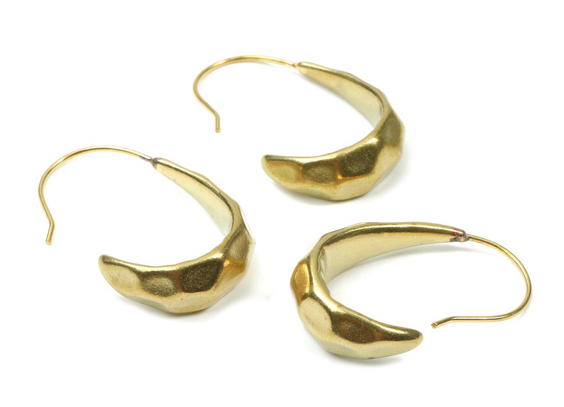 Brass Hammered Earring Post Raw Brass Hammered Earring Stud Etsy