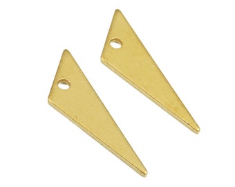 Personalized stamping blank - Brass Triangle Charms - Raw Brass Triangle Earrings and Pendant  - 19.33x5.76x0.82mm - PP2546