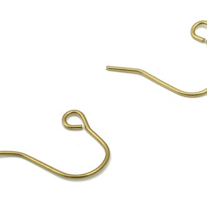 Raw Brass Earring Hook - Brass Earring Wire - Raw Brass Earring Charm - Brass Wire Pendant - Jewelry Supplies - 20.19x13.46x0.75mm-PP4825