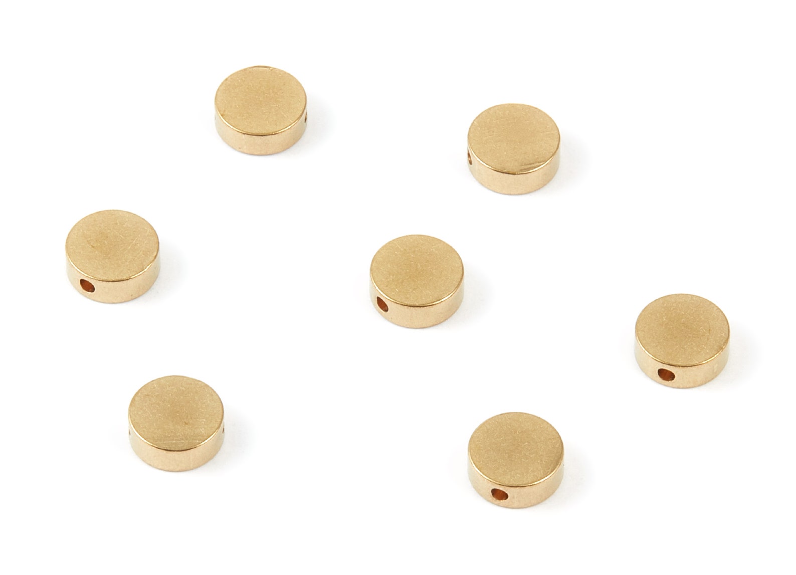 Brass Round Spacer Bead 8X3X1.8 Raw Brass Spacer Beads Etsy