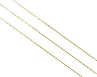 Fil de laiton de 0,5 mm - Câble à envelopper - Perles de fil en vrac - Placage KC couleur or - Fil de laiton en or massif - Bijouterie - 0,5 x 0,5 mm - PP10494-50