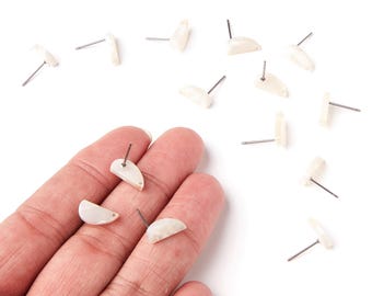 Acetate Half Drop Earring Stud - Half Drop Earring Post - Earring Post - Jewelry Supplies - Color Code: A12 - 12.64x6.1x2.8mm- AC1228B