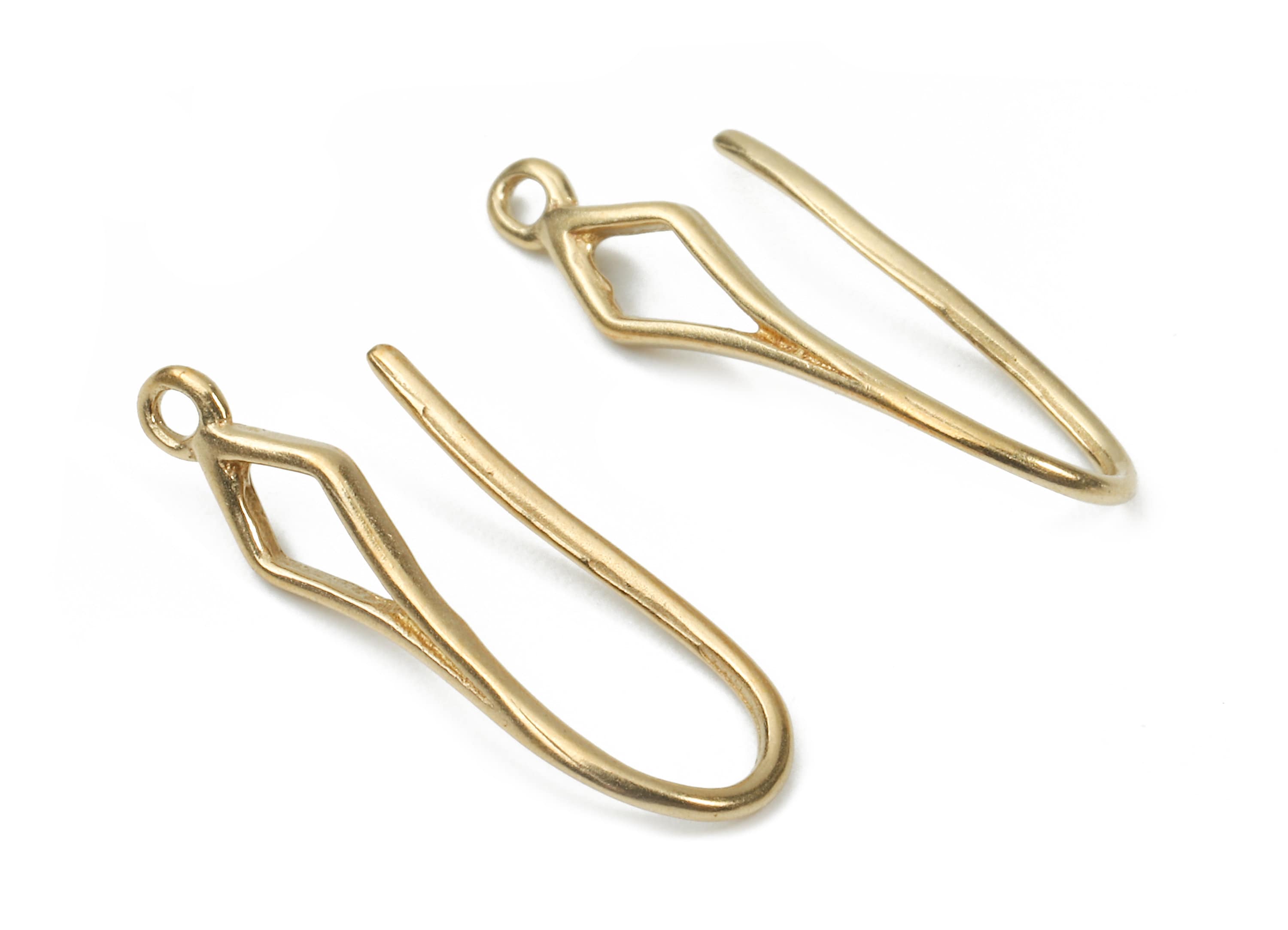 Brass Earring Hooks Raw Brass Earring Wires Brass Ear Etsy