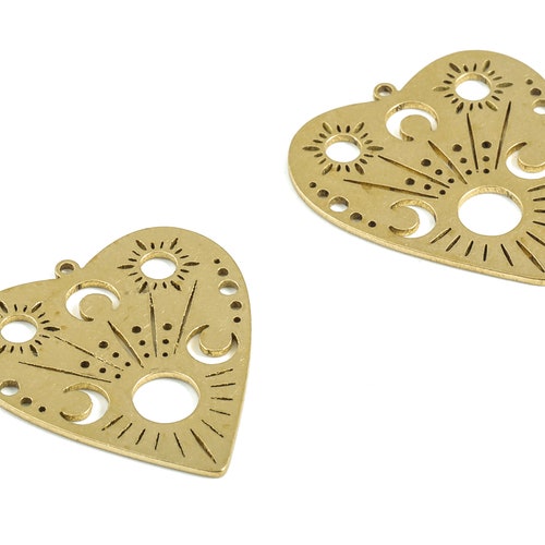 Brass Face Charms Face Shaped Raw Brass Pendant Brass Etsy