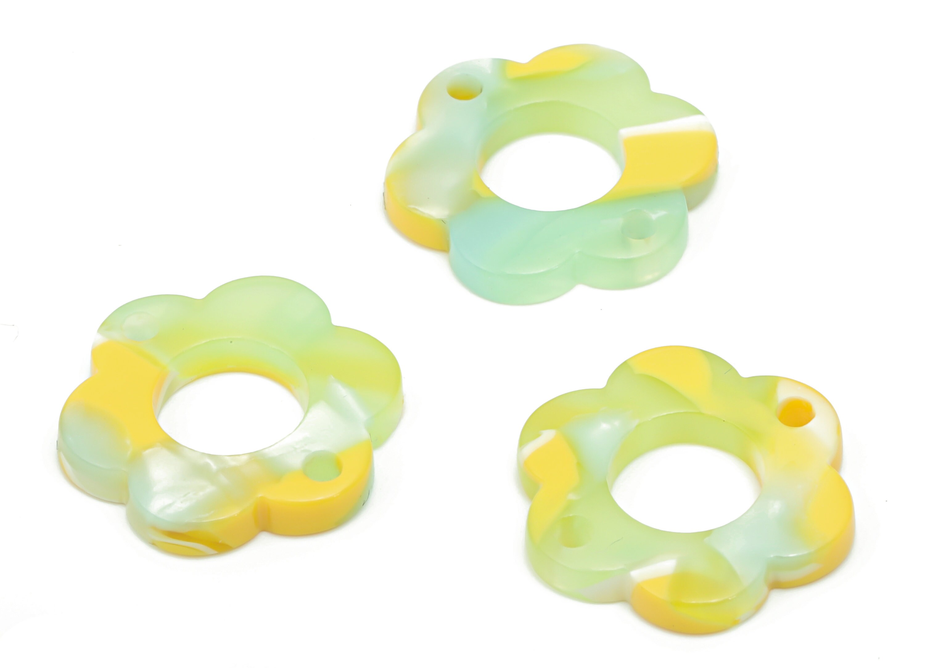 小物・アクセサリー hana Acrylic Flower Earring Connectors - Acrylic Flower Hoop