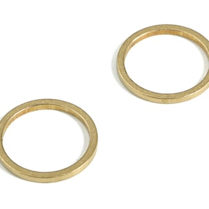 Raw Brass Circle Connector - Raw Brass Round Pendants - Closed Loop Rings - Earring Findings - Jewelry SuPPlies - 12x1.0x1.0mm - PP4138-12