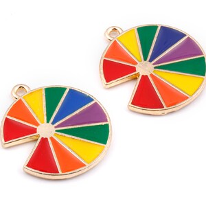 Alloy Umbrella Charms - Zinc Alloy Umbrella Earrings - Umbrella Enamel Pendant - Necklace Pendant - 19.96x17.56x1.47mm - ZZ1424