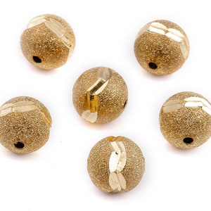 Brass Spacer Ball Beads Charms - Raw Brass Ball Earrings and Pendant - Earring Findings - Jewelry Supplies  - 10.07x7.76mm - PP2327