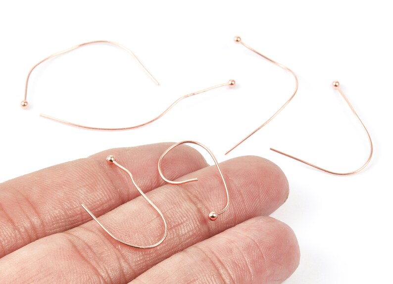 PP1703 Jewelry Findings 0.6x50x2.0 50x2x0,6mm Brass Ball Head Pins Rose Tone Plated Brass