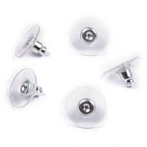 Earring Backs with Pads - Disc Earring Stopper - Ear Nuts & Backs - Earring Stopper Charms - Earring Stopper - 11.95x6.81mm - ES1009 image 2