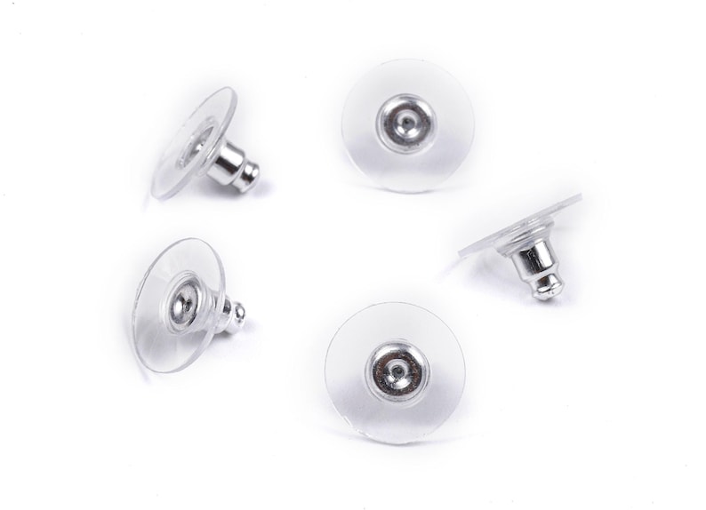 Earring Backs with Pads - Disc Earring Stopper - Ear Nuts & Backs - Earring Stopper Charms - Earring Stopper - 11.95x6.81mm - ES1009 image 2