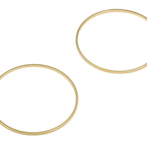 Brass Round Connector - Gold Round Links - Brass Circle Connector - 18K Real Gold Plated Brass - Jewelry Supplies - 40x1.1x1mm - RGP3310-40
