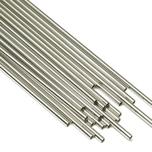Silver Tone Himmeli Tubes - Brass Round Himmeli DIY Tube Beads - Circle Pipes for Geometric - For Air Plants - 2x0.2x100mm- PP4568S-100