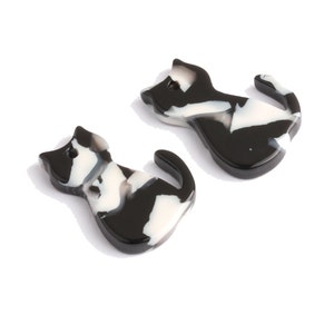 Acetat Katzen Charms - Katzenohrringe und Anhänger - Ohrringe - Schmuckzubehör - Farbcode: A17 - 20,78x15,2x2,45mm - AC1073E