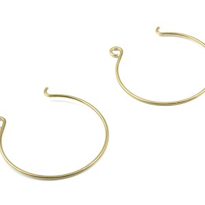 Messingdraht Armreif - Rohes Messing Armband - Messingdraht Armreif - Schmuckzubehör - 64x60x2mm - PP3534 Bild 2