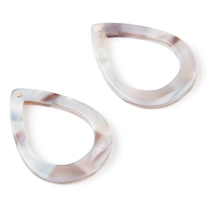 Acetate Drop Charms - Drop Earrings and Pendant - Earring Findings - Jewelry Supplies - Color Code: A22 - 31x2.5mm - AC1023B