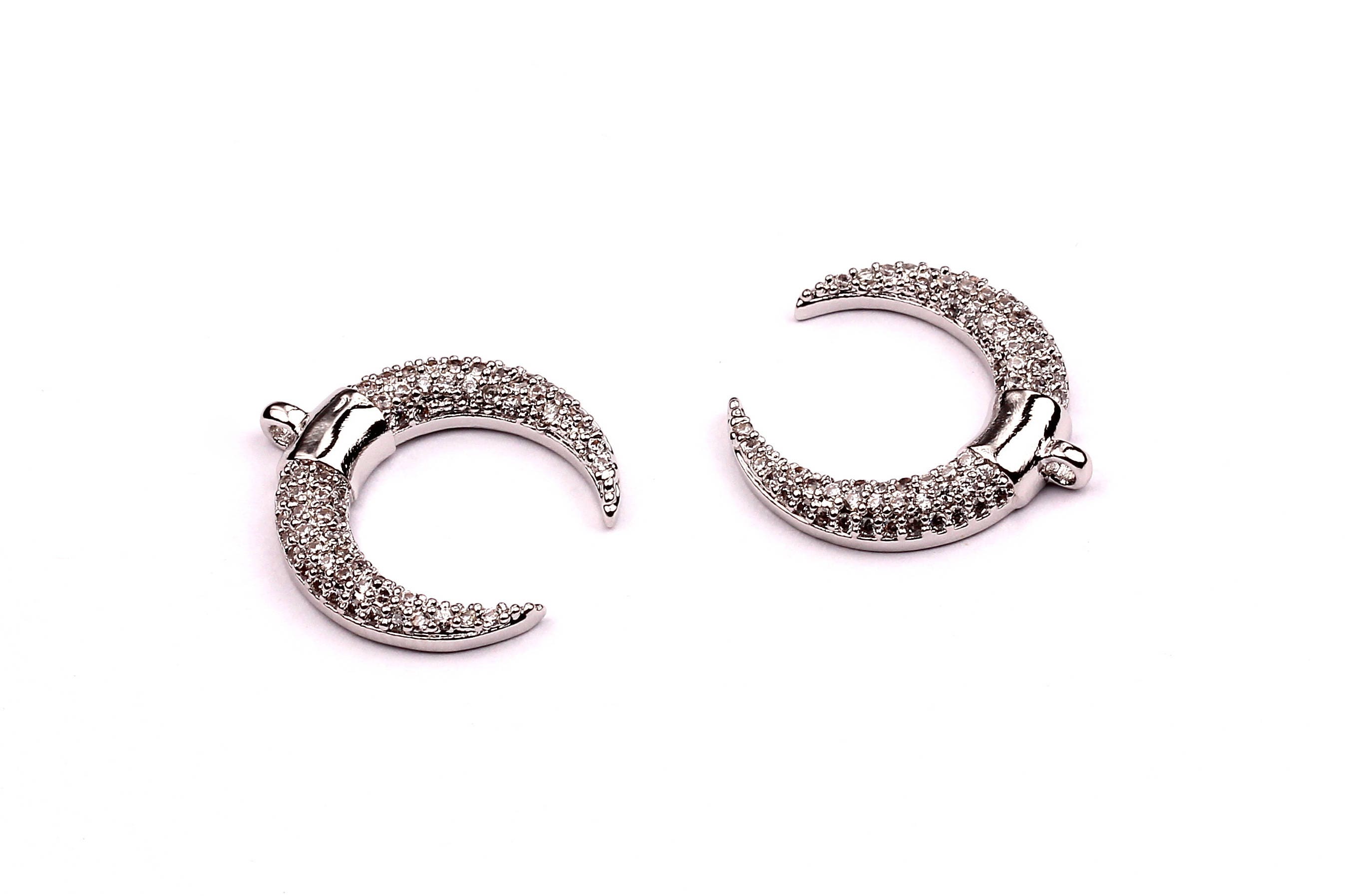 アクセサリー Mild Punch Crescent Micro Pave Pendant - Zircon Earring Charms