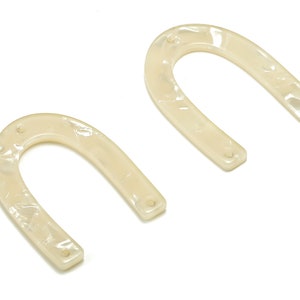 Acrylic U Earring Connector - U Acrylic Charms – U Pendatn -Jewelry Supplies- 3 Holes - Color Code: A31 - 35.37x21.60x2.57mm - AC1818-A31