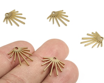 Raw Brass Fringe Earring Charms – DIY Jewelry Findings (16.1x13.95mm) PP3737
