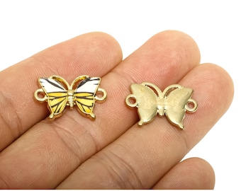 Alloy Butterfly Connector - Butterfly Jewelry Finding - Small Alloy Butterfly - Butterfly Connector - Alloy Jewelry - 21x14x2.2mm - AC2871J