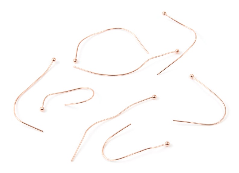 PP1703 Jewelry Findings 0.6x50x2.0 50x2x0,6mm Brass Ball Head Pins Rose Tone Plated Brass