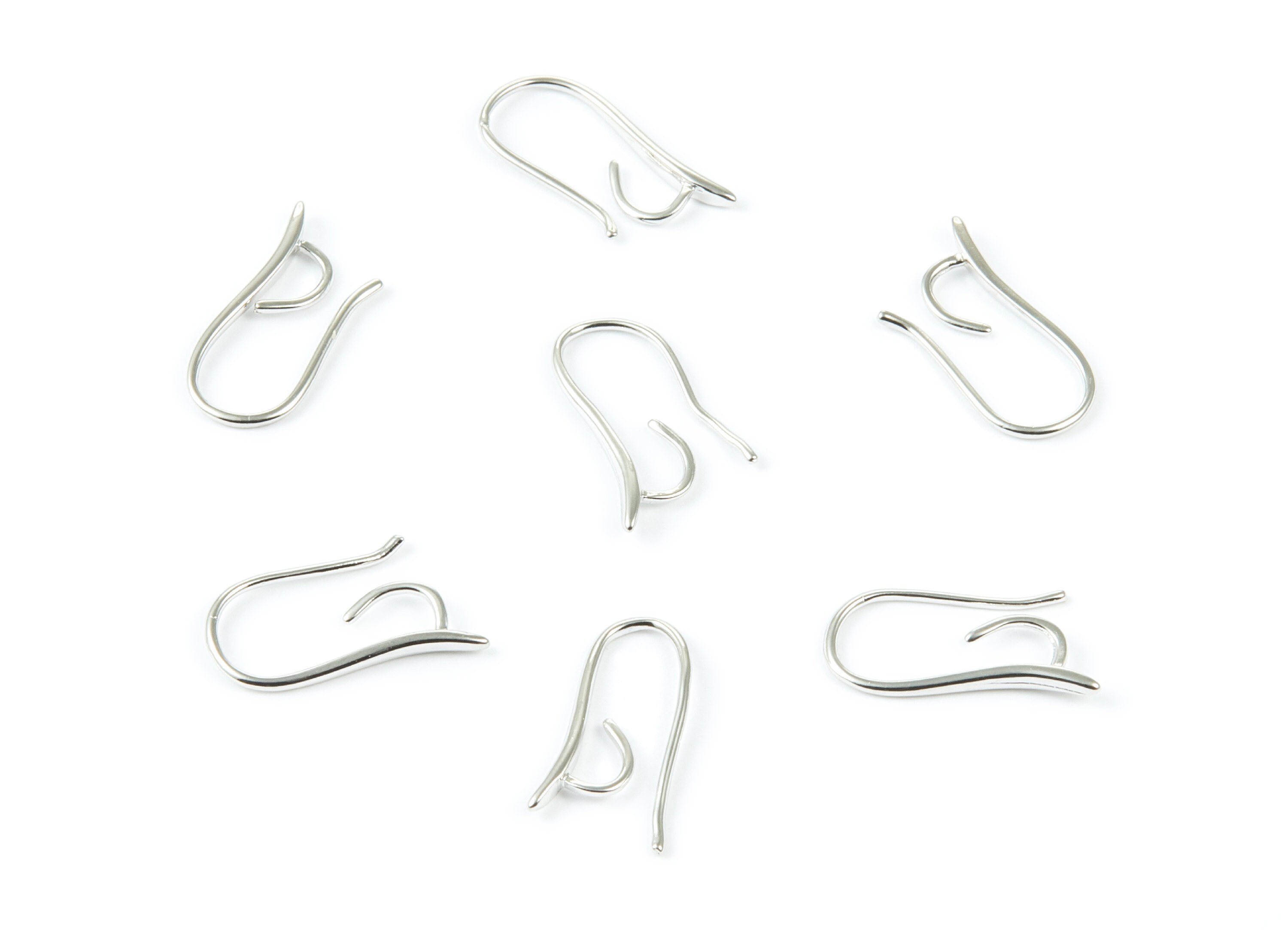 Brass Earring Wires Brass Earring Hooks 18K White Gold - Etsy