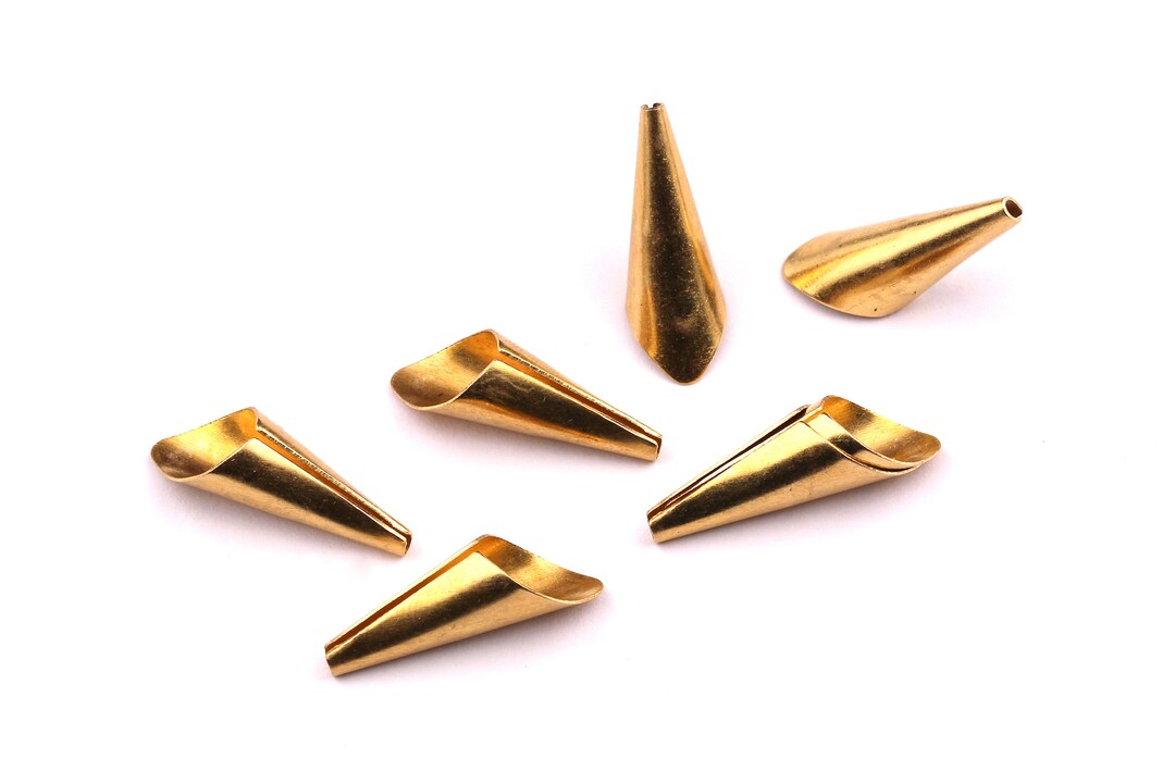 Brass Cone Bead Caps Raw Brass Cone Bead Caps Jewelry Supplies 25x7mm PP1194 Etsy