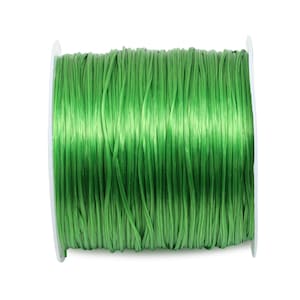 0,8 mm elastisk tråd - Elastiskt snöre för hantverk 30 m/rulle - Grönt elastiskt snöre för pärlor och smyckestillverkning - Elastiskt snöre för sömnad och hantverk - TH1092