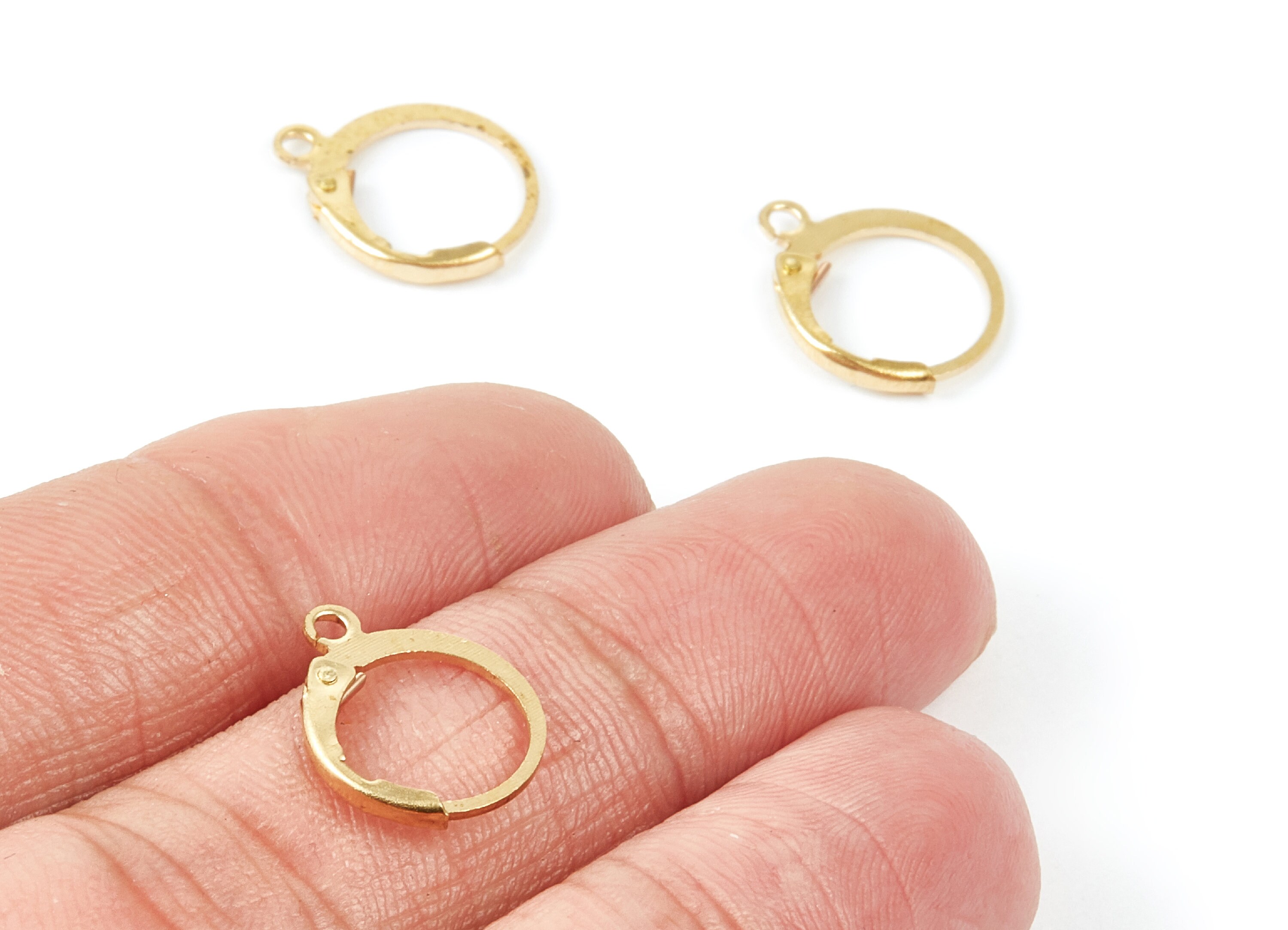 Brass Leverback Earring Clasp Raw Brass Plain Leverback Etsy