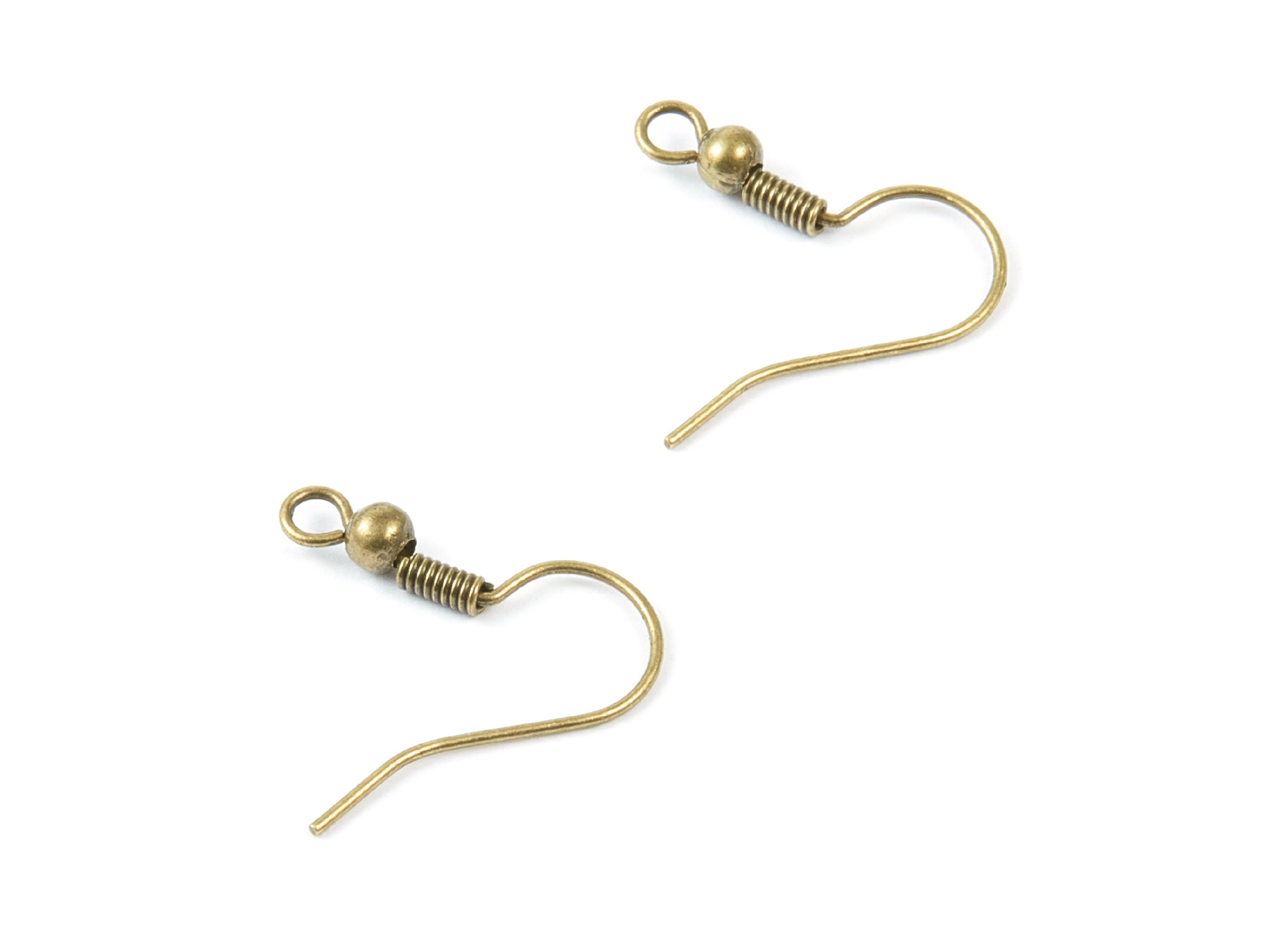 Brass Earring Hook Antique Bronze Tone Plated Brass Ear Wire Etsy