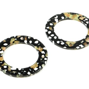 Acetate Circle Charms - Hoop Earrings & Pendant - Acetate Earrings for Big Circle - Color Code: A193- 47.86x47.86x2.67mm - AC1245-A193