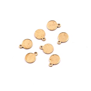Messing Kreis Stamping Tag - Roh Messing Stamping blank - Roh Messing Charms - Schmuck liefert - 10x8mm - PP1207