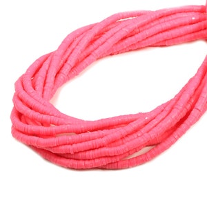 Vinyl Heishi Beads Clay Disc - African Disc Spacer Beads - Polymer Clay Disc Bead - 17.3“/ 1 Strand / 3.5mm - 440x3.6x1.03mm - NS1063-806C