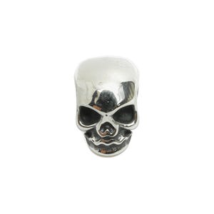 Steel Skull Bead - Skull Spacer Bead for Bracelet - 304 Stainless Steel - Punk Style Charm - Halloween Jewelry - 12.73x8.34x9.92mm - SS1579