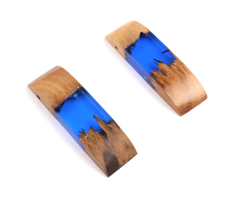 Griding Glue Oak Bark Wood Pendant Dark Blue Oak Bark Etsy