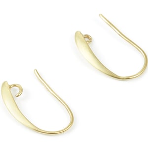 Brass Earring Wires -  Brass Earring Hooks - Copper Ear Wire - Jewelry Supplies - 17,2x9,78x2mm - PP1542
