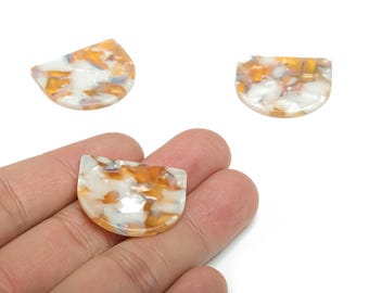 Acetat Ohrring Anhänger - Acetat D Anhänger - Schmuckherstellung Zubehör - Farbcode: A746 - 27.85x24.2x2.39 mm - AC1322-A746