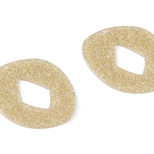 Acrylic Earring Charms - Tortoise Shell Earrings - Oval Shaped Pendant - Earring Findings - Color Code: A98 - 46,3x39,77x2,44mm - AC1303B