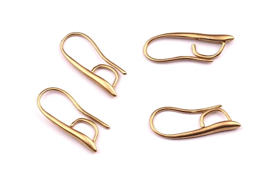 Brass Ear Wires Raw Brass Ear Hooks Earring Findings Jewelry