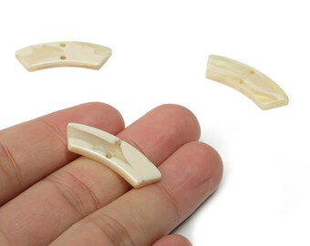 Acrylic Earring Charms - Irregular Shaped Connector - Arc Shaped 2 Hole - Jewelry Supplies - Color Code:A725 - 30.87x9.77x2.54mm-AC2326-A725